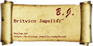 Britvics Jagelló névjegykártya